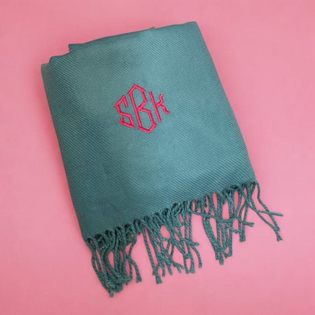 [USED] ターコイズ💘　大判 ストール