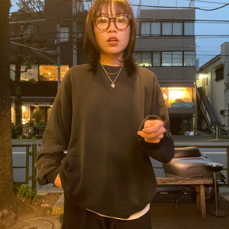 [USED] vintage BLACK ゆるSWEAT