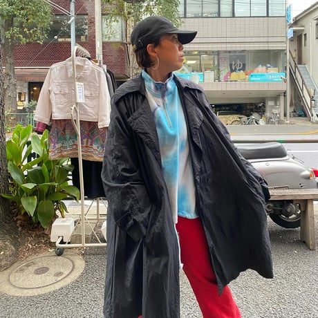 [USED] BLACK NYLON COAT