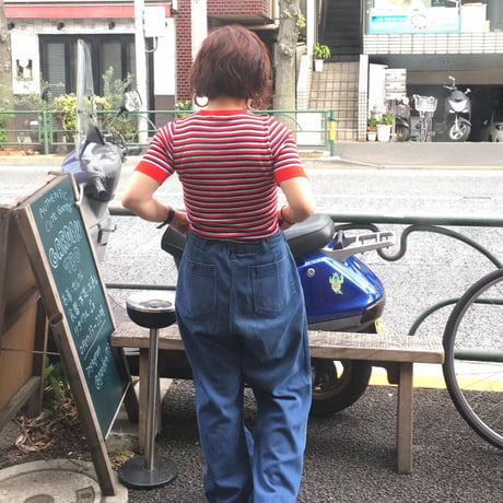 [USED] 半袖ボーダーニット