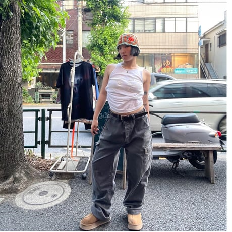 [USED] GREY カーゴ PANTS XL