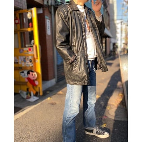 [USED] レザー CAR COAT