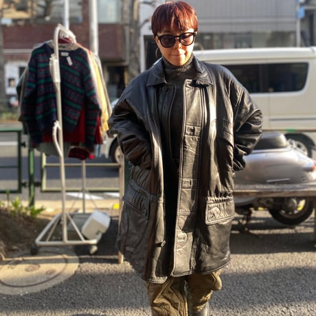 [USED] renoma REAL leather CAR COAT