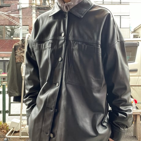 [USED] GAP フェイクレザー シャツ