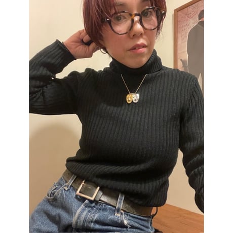 [Aquvii] ”TWO FACE ” NECKLACE / PIERCE