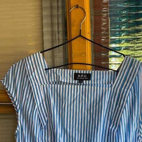 [USED] A.P.C. ブルーストライプワンピース