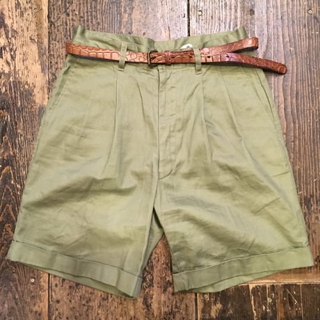 [USED]  オリーブカラー ２タックショーツ