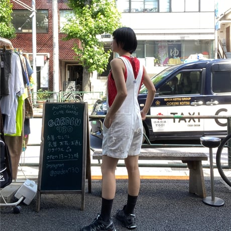 [USED] vintage WHITE O/ALL short丈