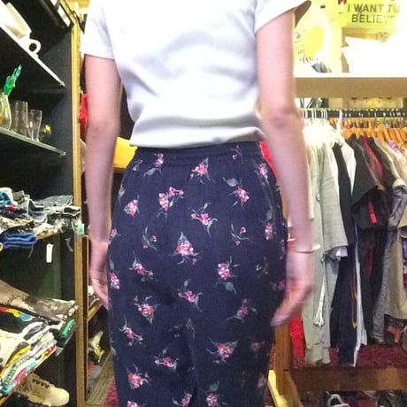 [USED] 花柄 レーヨンパンツ