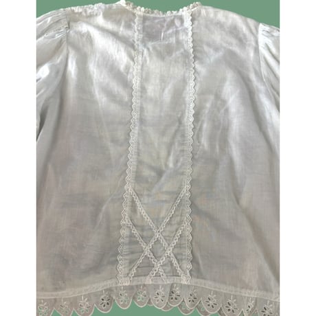 [USED] フリル・レースの前開きブラウス