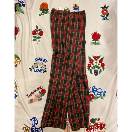 [USED] 70'sざっくりチェック!POLY PANTS