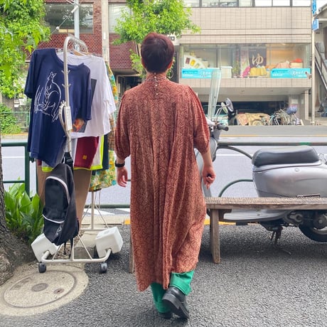 [USED] スタンドカラーワンピース
