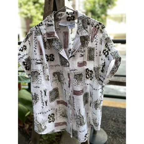 [USED] タイガー&レオパードシャツ🐅🐾