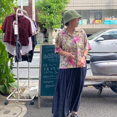 ハイビスカス🌺オープンカラーシャツ