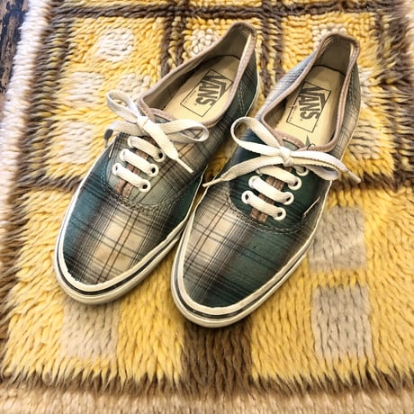 [USED] 90's VANS  AUTHENTIC / GREEN CHECK
