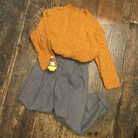 [USED] GOOD シルエット WOOL タックパンツ