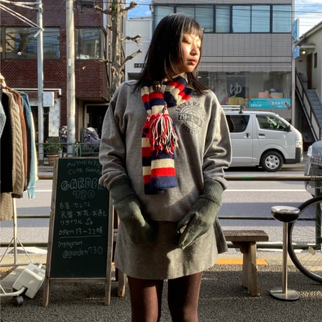 [DEADSTOCK] スイス軍 WOOL/LEATHER ミトングローブ