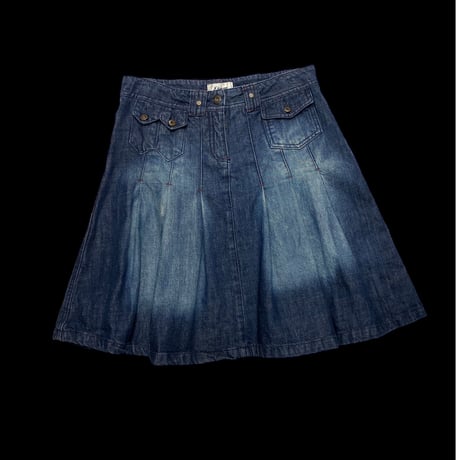 [USED] OLD Denim プリーツskirt