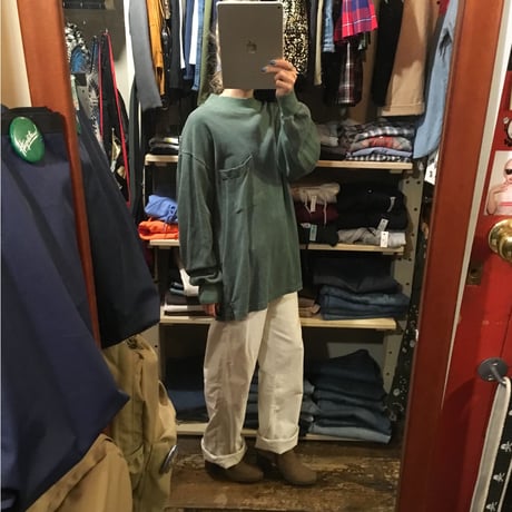 [USED] ポロシャツ素材のLONG Tee