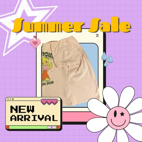 [USED] pink French GAL　ANGEL ピチTee👼❤️