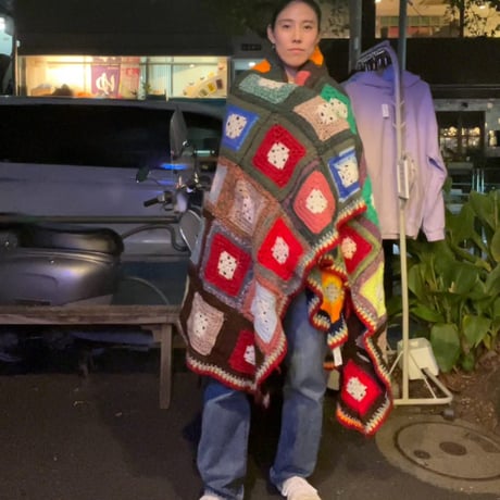 [USED]  KNIT の BIG 大判 ラグ ♡