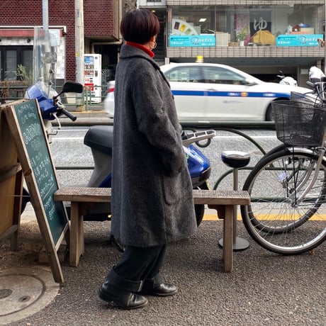 [USED] 超カッコイイ~ MIX GREY WOOLコート  