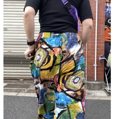 [USED]カラフル総柄レーヨンPANTS