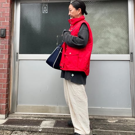 [USED] 80's 真っ赤な ダウンベスト (POLYわた)