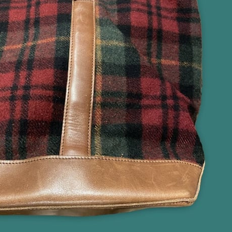 [USED] L.L.Bean TOTE BAG WOOL& レザー