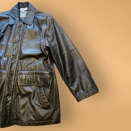 [USED] REAL leather CAR COAT