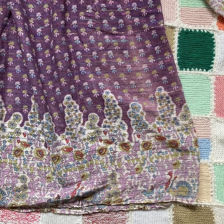 [USED]  vintage インド綿ワンピース