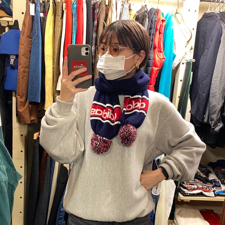 [USED] “adidas” ポンポン付きマフラー