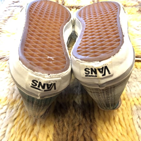 [USED] 90's VANS  AUTHENTIC / GREEN CHECK