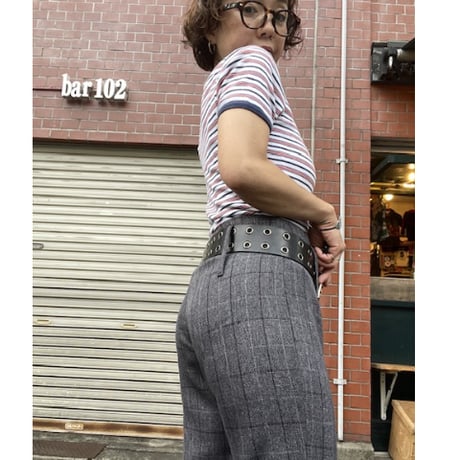 [USED] 渋めカラー🩶グレンチェックフレアPANTS
