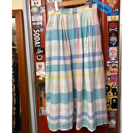 [USED] ペールトーンチェック柄スカート