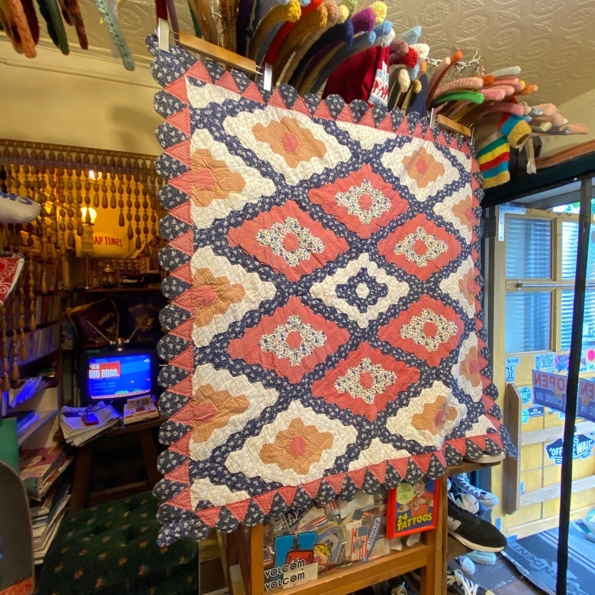 USED USA古着 大判ラグ キルティング パッチワーク vintage USED USA古着 大判ラグ キルティング パッチワーク vintage