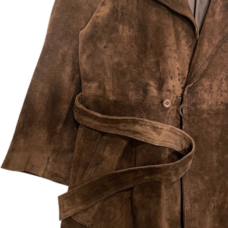 [USED] Real  Leather ブラウンスエード コート