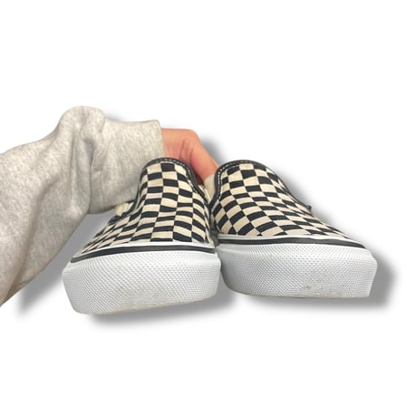 [USED] VANS CHECKER SLIP-ON / US6h