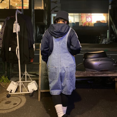 [USED]デニムショート丈オーバーオール