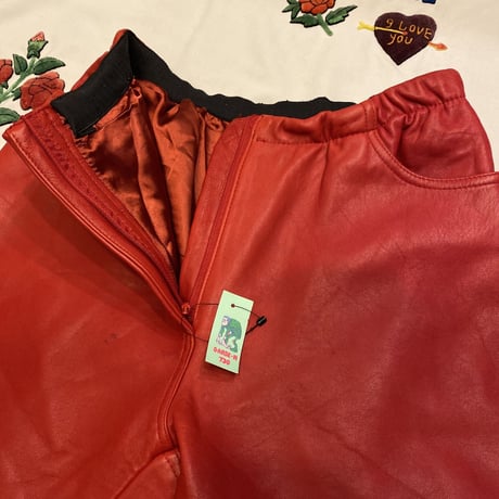 [USED] 真っ赤なEURO  LEATHER PANTS♡