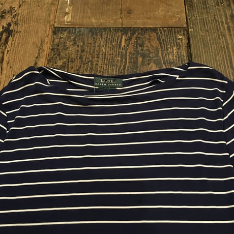 [USED]Ralph LaurenサラサラボーダーTOPS