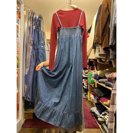 [USED]  デニム マキシワンピース