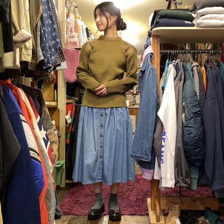 [USED] フロントボタンデニムSKIRT♡