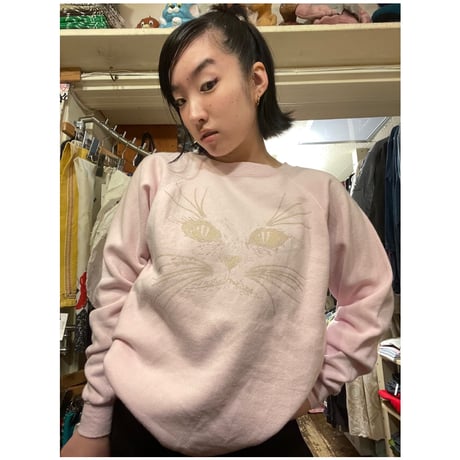 [USED]”Hanes Her Way＂ 猫ちゃん SWEAT ♡