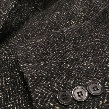 [USED] WOOL ヘリンボーン ネップ ロングコート