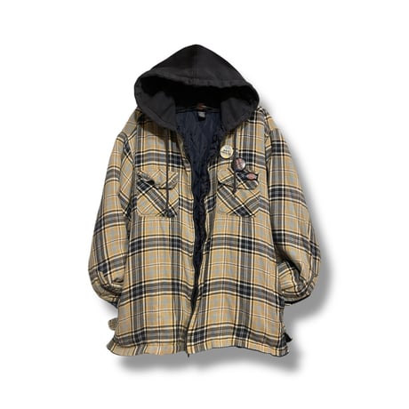 [USED] Dickies 綿入りフードネル NAVY/BGE