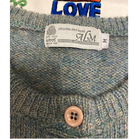 [USED] MIXカラー WOOLニットカーディガン