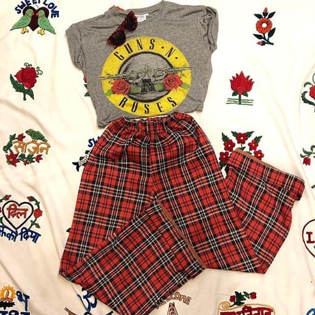 [USED] 70's POLY PANTS♡ギンガムチェック