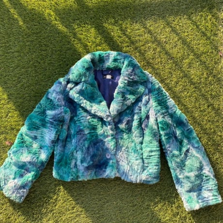 [USED] ブルー💙フェイクファーJKT