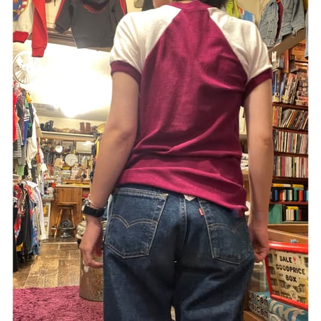 [USED] Vintage ラグランTee  バーガンディー
